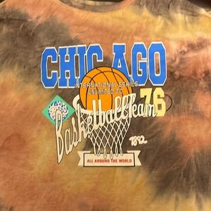 Tie dye basketball Chicago tshirt